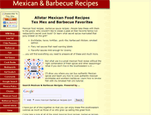 Tablet Screenshot of mexican-barbecue-recipes.com